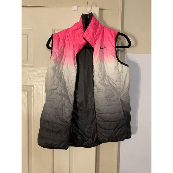 Nike Golf Logo 'Thermore' Filled Reversible Thermal Puff Vest Women's Sz Medium - Picture 1 of 7